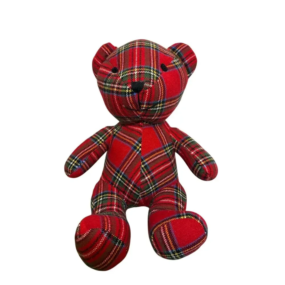 Pottery Barn Stewart Plaid Bear Pillow 14